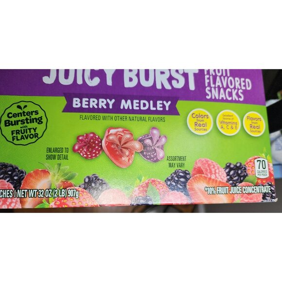 Black Forest Juicy Burst Fruit Flavored Berry Medley 40 Pouch 0.8 oz 22g Pouches - Picture 13 of 15